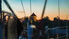 Wschód słońca nad jeziorem Bocznym, port Tło Dla Mew - zdjęcie 9