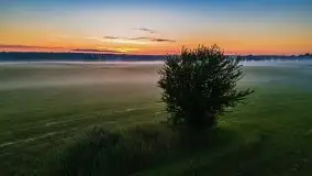 Wiosenne mgły nad polami Mazur w okolicy Pozezdrza - zdjęcie 12