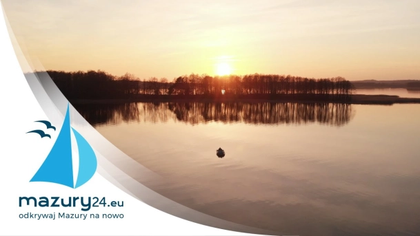 Relaksacyjne Mazury cz. IV, zachód słońca jez. Stręgiel