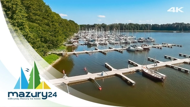 Mazury z drona, port Sztynort, 4K