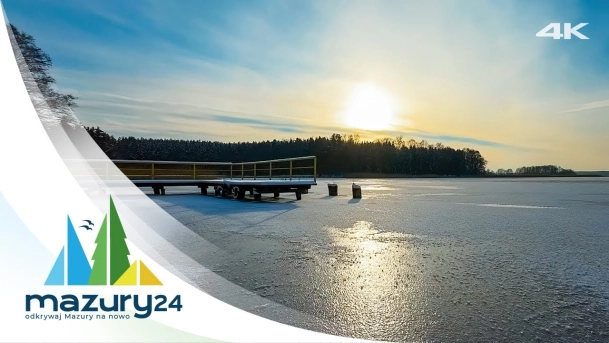 Zimowe Mazury, jezioro Gołdopiwo, styczeń 2024, 4K