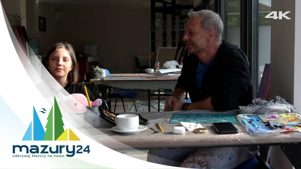 Wywiad - Grzegorz Skrzypek z córką Emilią - Plener Malarski Resort Niegocin