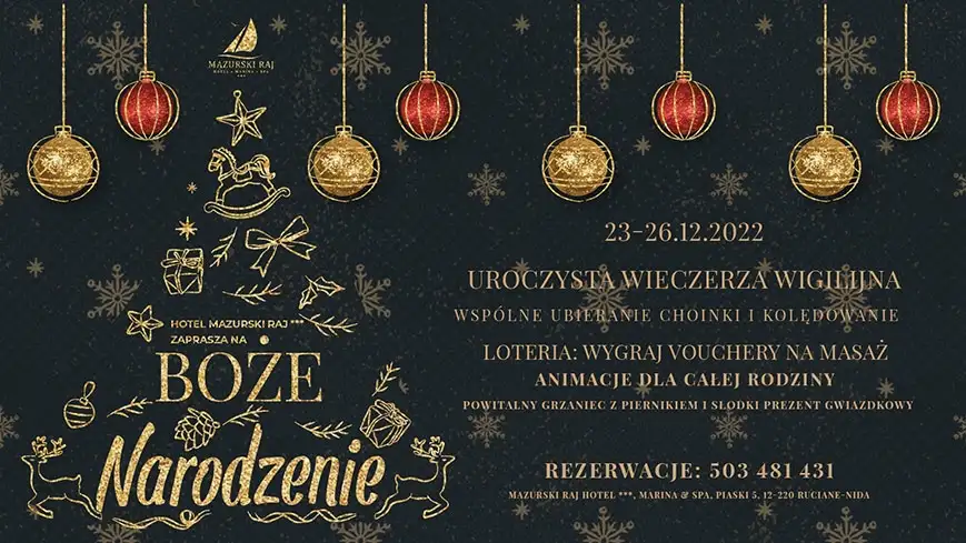 Boże Narodzenie w Hotelu Mazurski Raj***