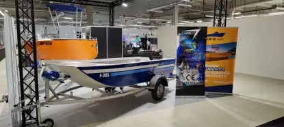 Łódź aluminiowa wędkarska / turystyczna, 385 cm, NOWA, FVAT - zdjęcie 1