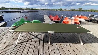 Łóżko polowe składane (kanadyjką) 100% Polska produkcja.  - zdjęcie 2