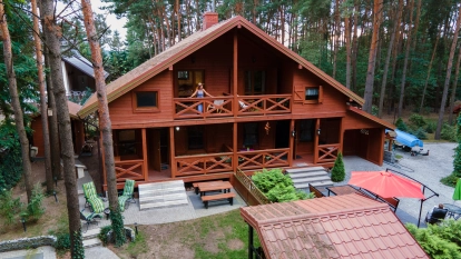 Domek nad jeziorem- łódka, bania, wyposażenie- wszystko w cenie - zdjęcie 1