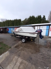Sprzedam łódź z silnikiem 40kM + przyczepa - zdjęcie 2