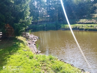 PIĘKNE SIEDLISKO Z DUŻYM STAWEM , NAD JEZIOREM - zdjęcie 3