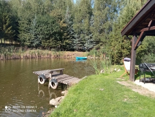 PIĘKNE SIEDLISKO Z DUŻYM STAWEM , NAD JEZIOREM - zdjęcie 2