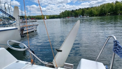 JACHT SPARK 5,5m +silnik+aku+przyczepa - zdjęcie 4