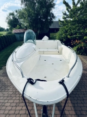 Motorówka Johnson 60KM + przyczepa Neptun Navy  - zdjęcie 7