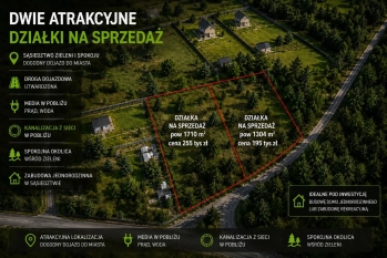 Dwie działki budowlane w Szczechach Wielkich jezioro Seksty  - zdjęcie 1