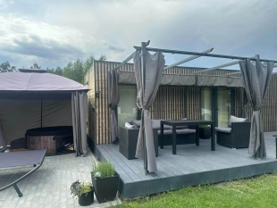 Szczechy Małe, 2 domki z jacuzzi i udziałem w plaży nad jeziorem Roś - zdjęcie 10
