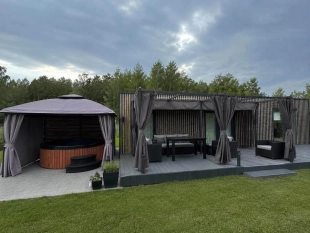 Szczechy Małe, 2 domki z jacuzzi i udziałem w plaży nad jeziorem Roś - zdjęcie 3