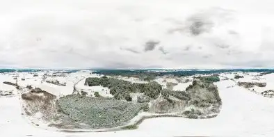 Zasypanie śniegiem pola przy wsi Gajrowskie