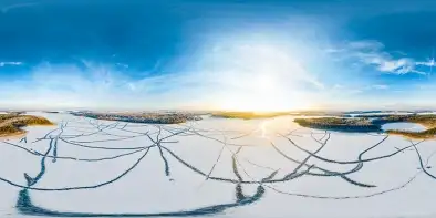 Zimowa wersja jeziora Kisajno