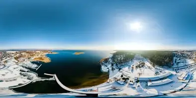 Zimowe AZS Wilkasy i jezioro Niegocin