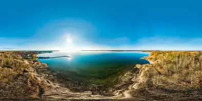 Nowe Guty i jezioro Śniardwy, marzec 2022