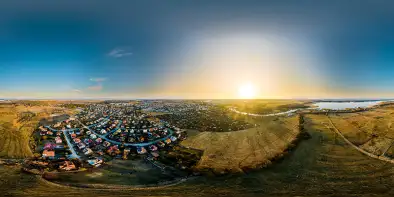 Zachód słońca nad Piszem, marzec 2022