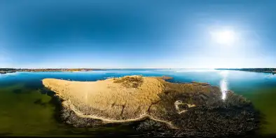 Wyspa Ptasia na jeziorze Niegocin, marzec 2022