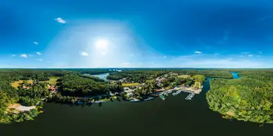 Ruciane Nida, jezioro Guzianka Wielka i port U Faryja