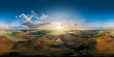 Wschód słońca, jezioro Kierstynówka koło Martian