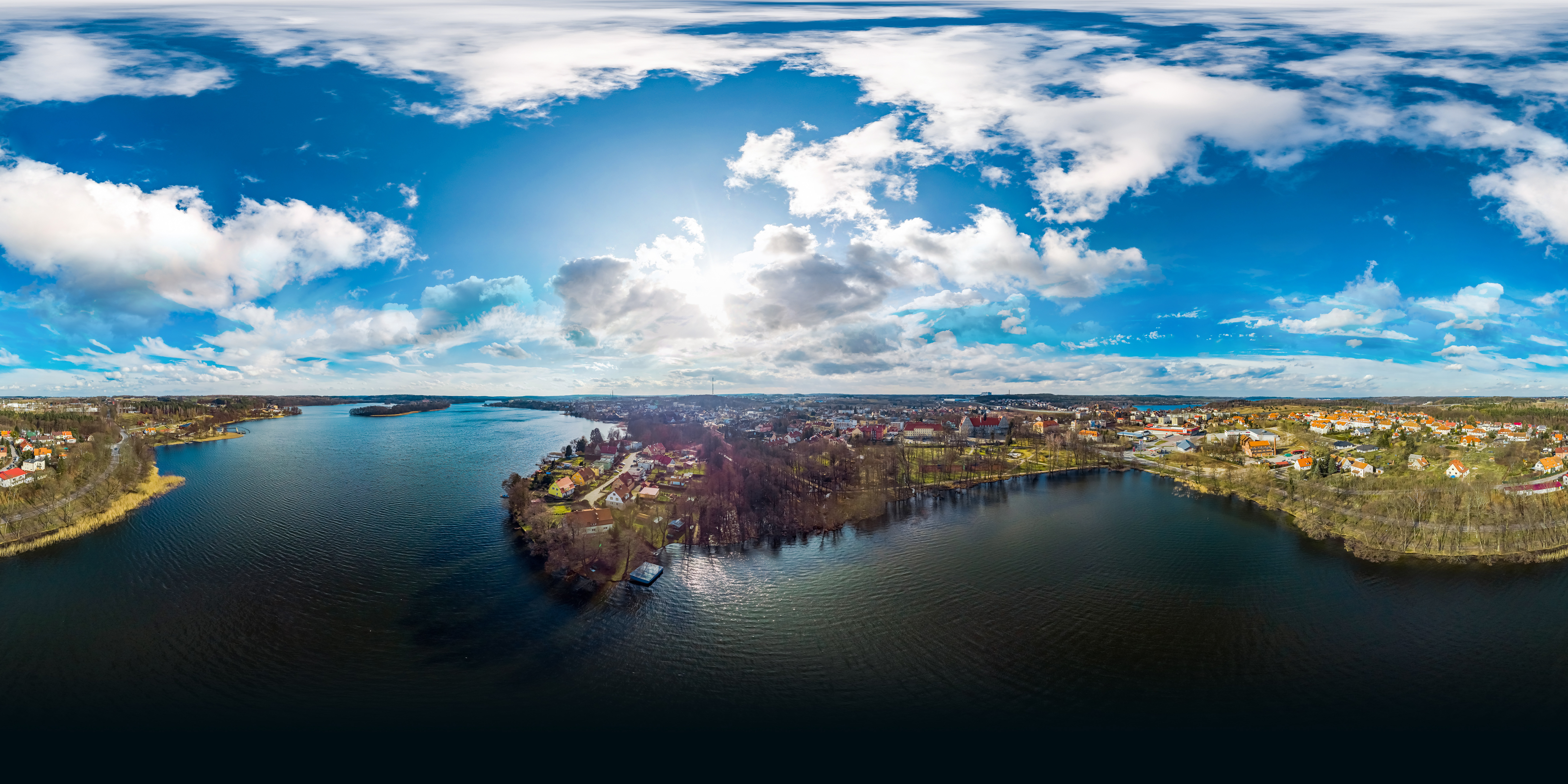 Panoramy - Mrągowo, jezioro Czos, ulica Giżycka