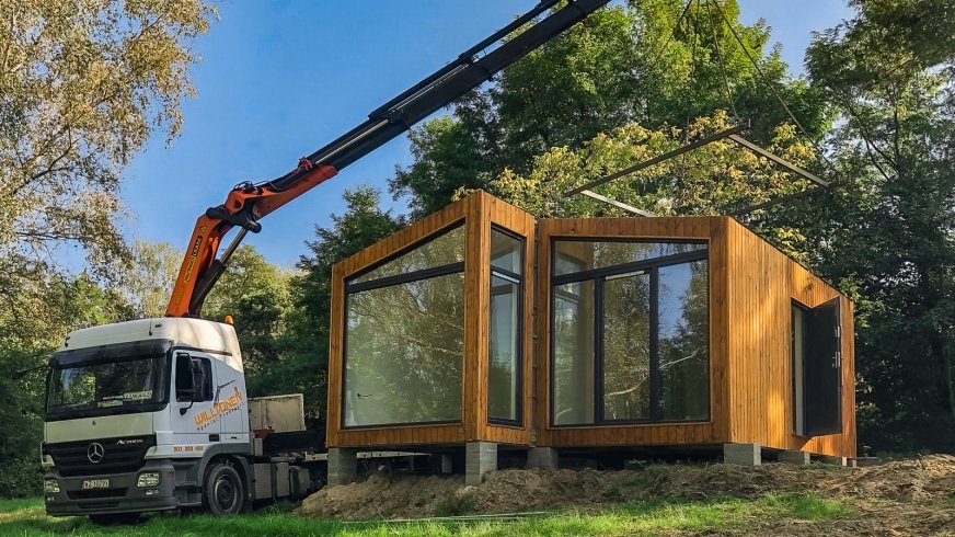 Instalacja domku modułowego