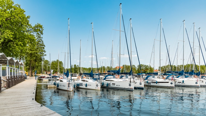 Port Stranda nad jeziorem Kisajno w Giżycku