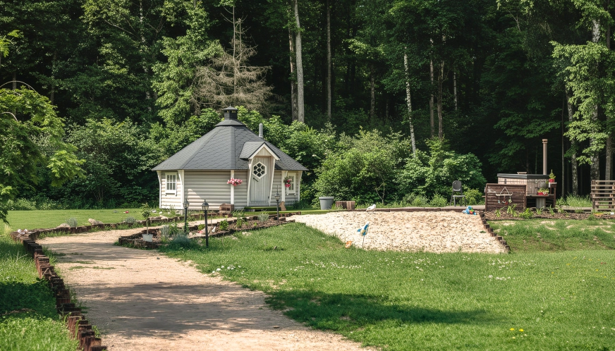 To największa tradycyjna sauna opalana piecem na drewno w regionie, mogąca pomieścić swobodnie 10-12 osób. 
