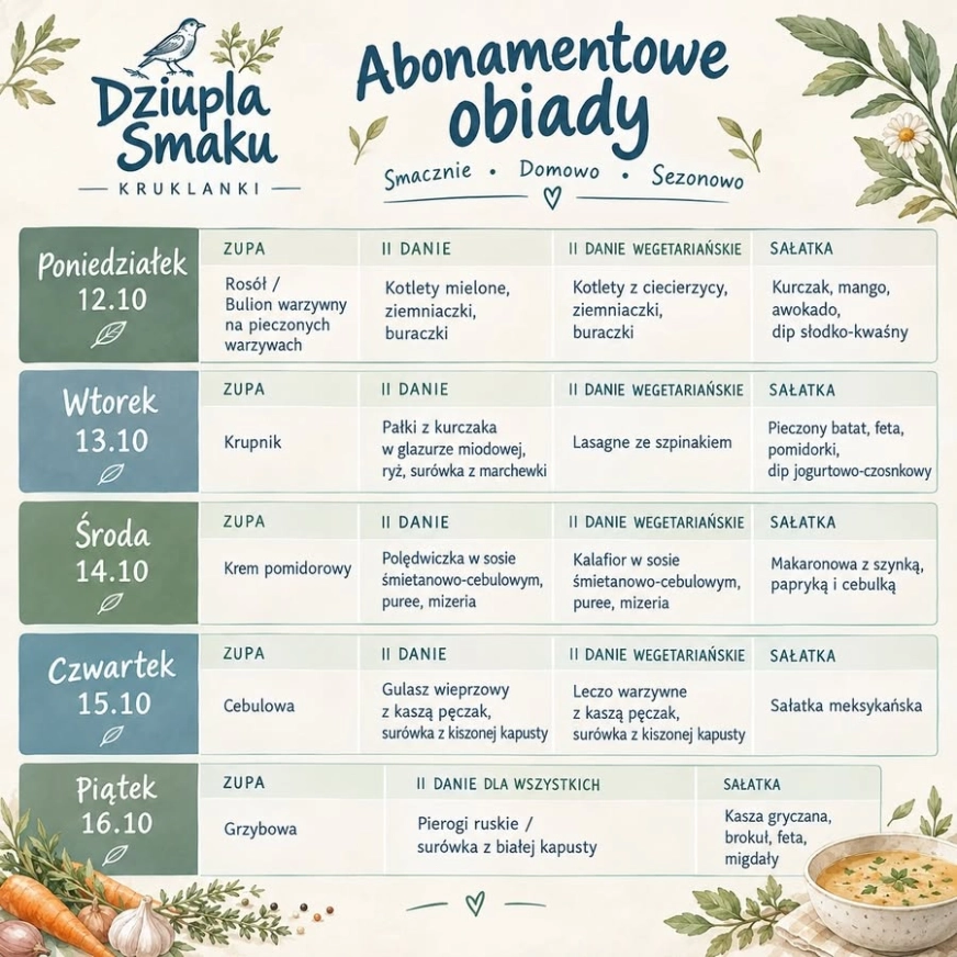 Dziupla Smaku 12-16 października