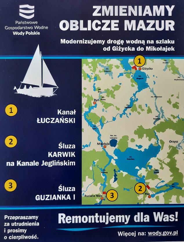 Kanał Łuczański na Mazurach przechodzi remont. Jak przebiegają prace?