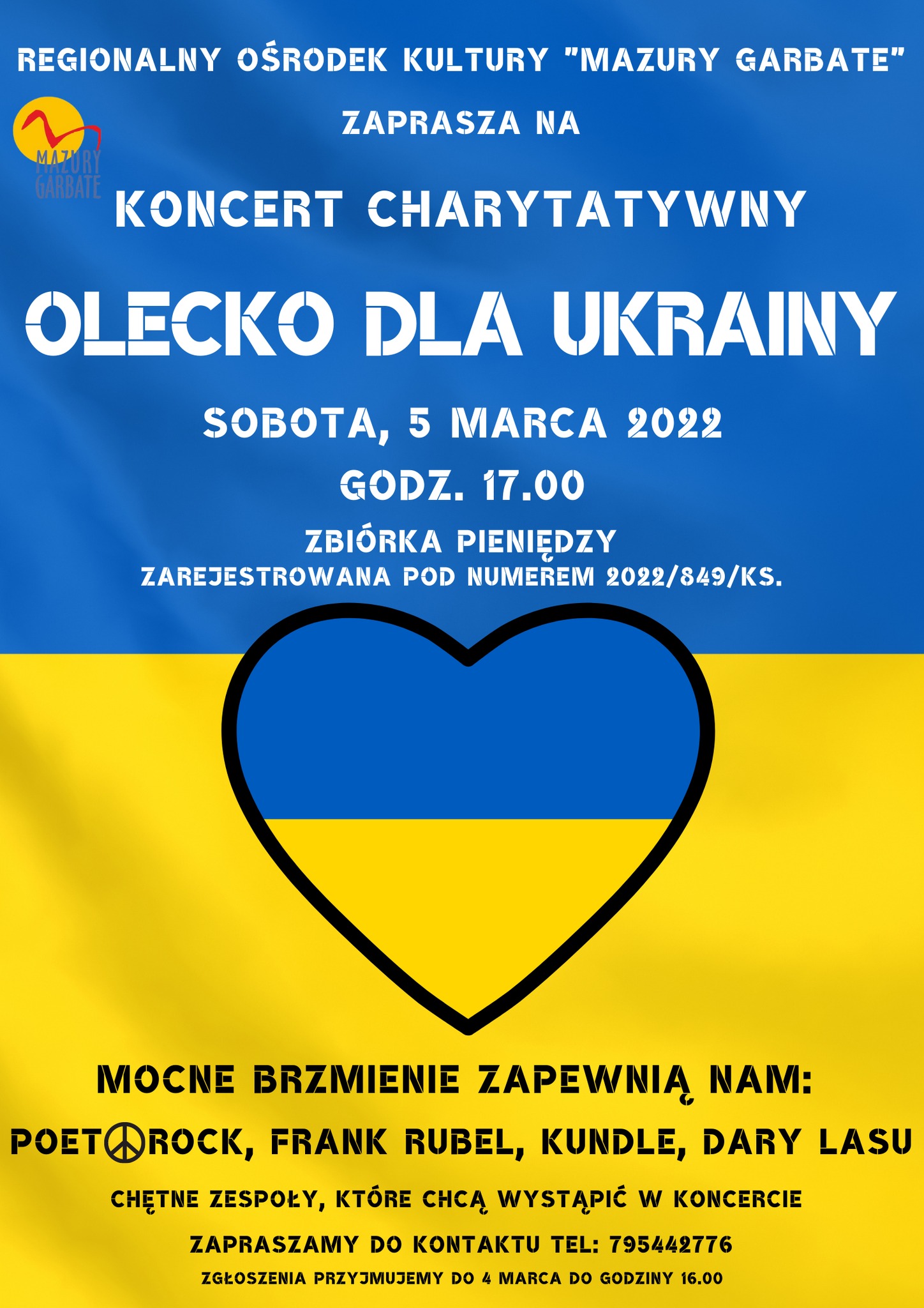 Koncerty na rzecz Ukrainy na Mazurach