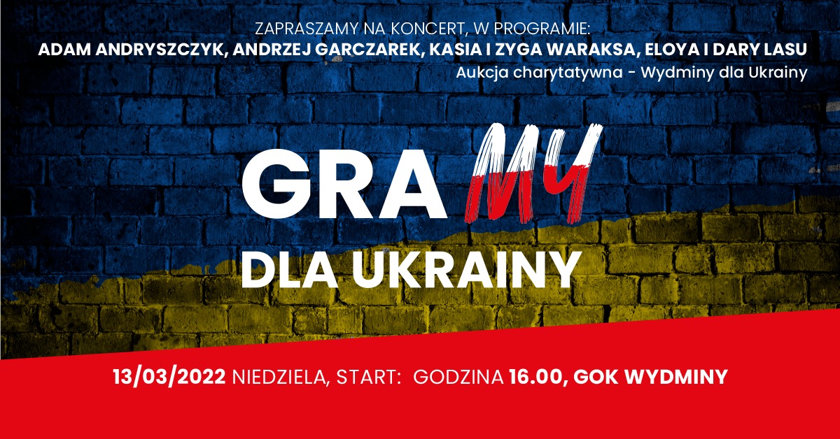 Koncert pomocy Ukrainie w Wydminach
