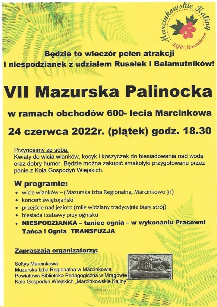 Mazurska Palinocka w Marcinkowie