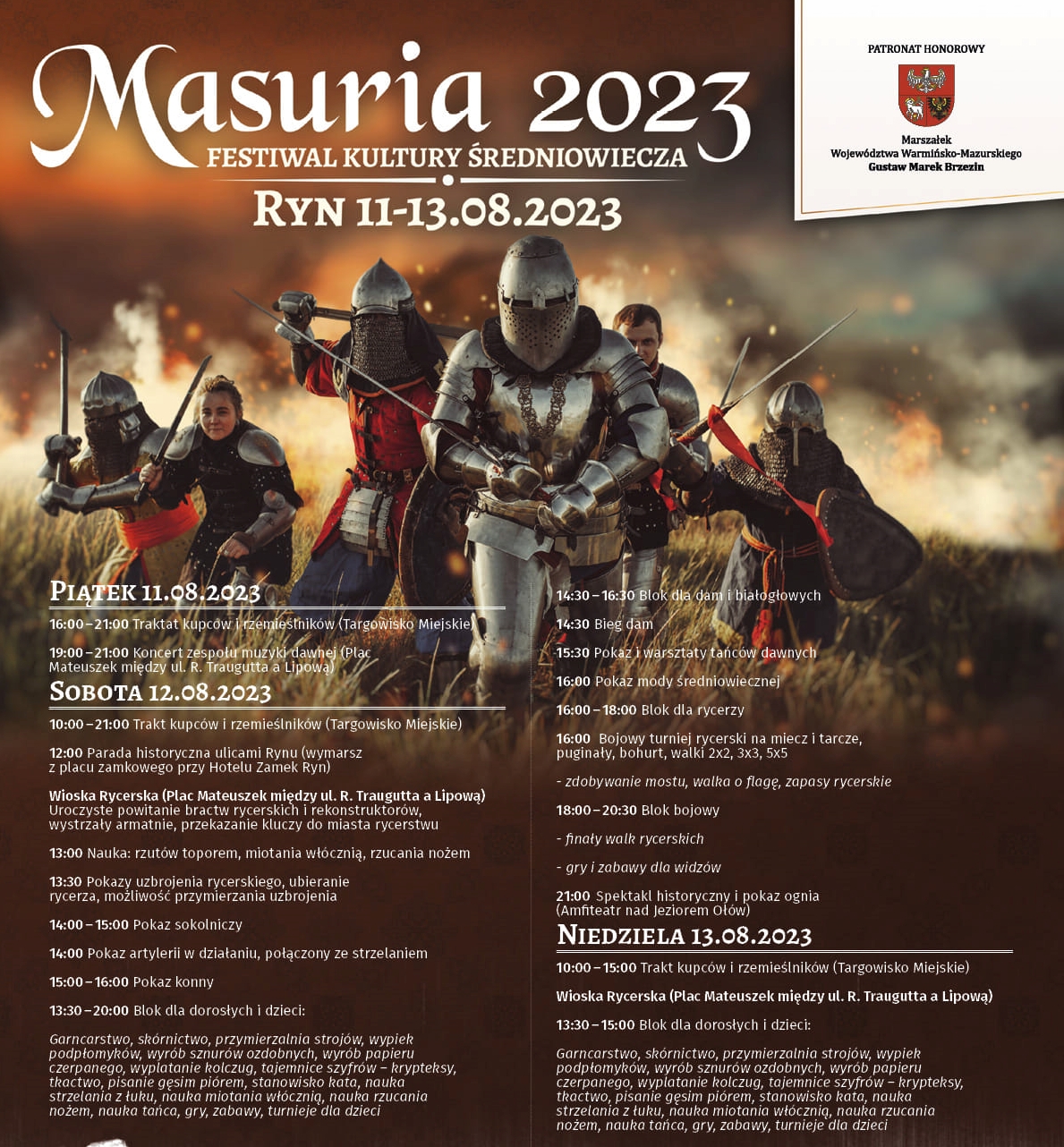 Średniowieczny klimat w Rynie, czyli przed nami Festiwal Masuria