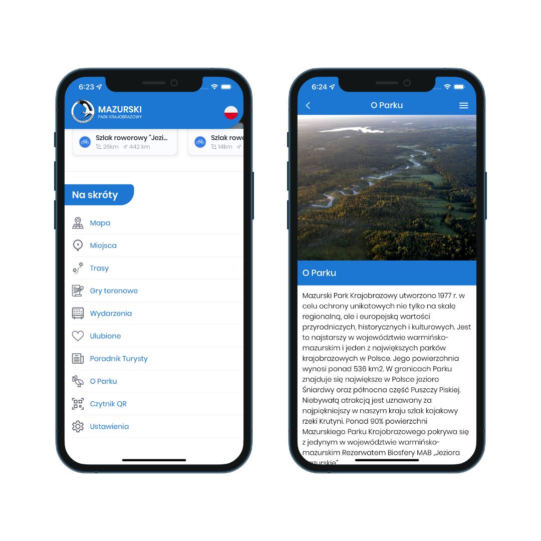 Aplikacja mobilna Mazurskiego Parku Krajobrazowego nagrodzona