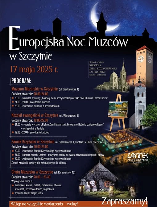 Na zamku w Szczytnie na Mazurach czeka tej nocy wiele atrakcji