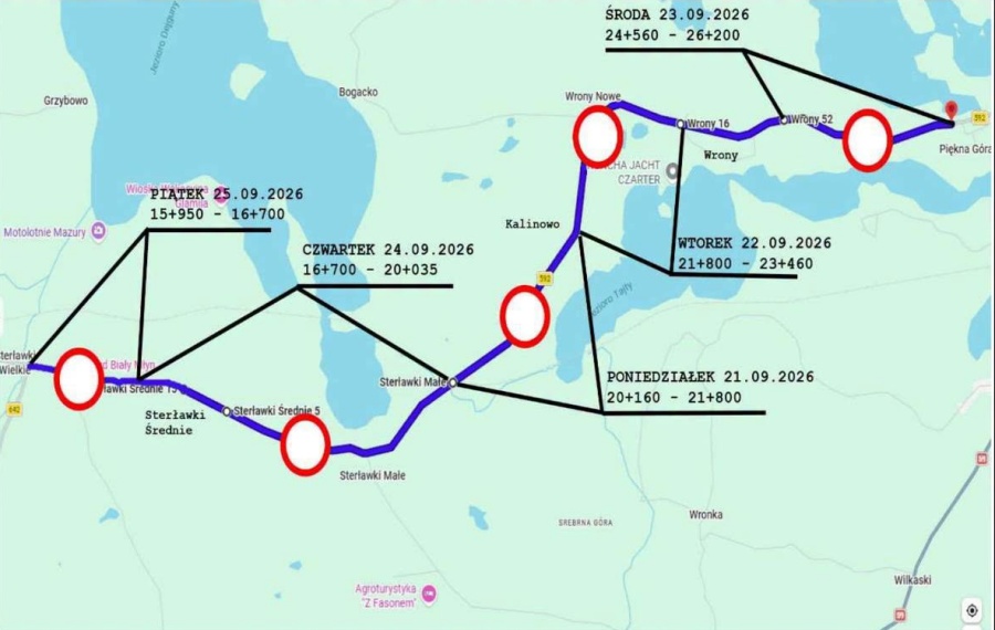 Kierowcy, uwaga na DW 592. Rusza finisz prac na trasie Kętrzyn – Giżycko