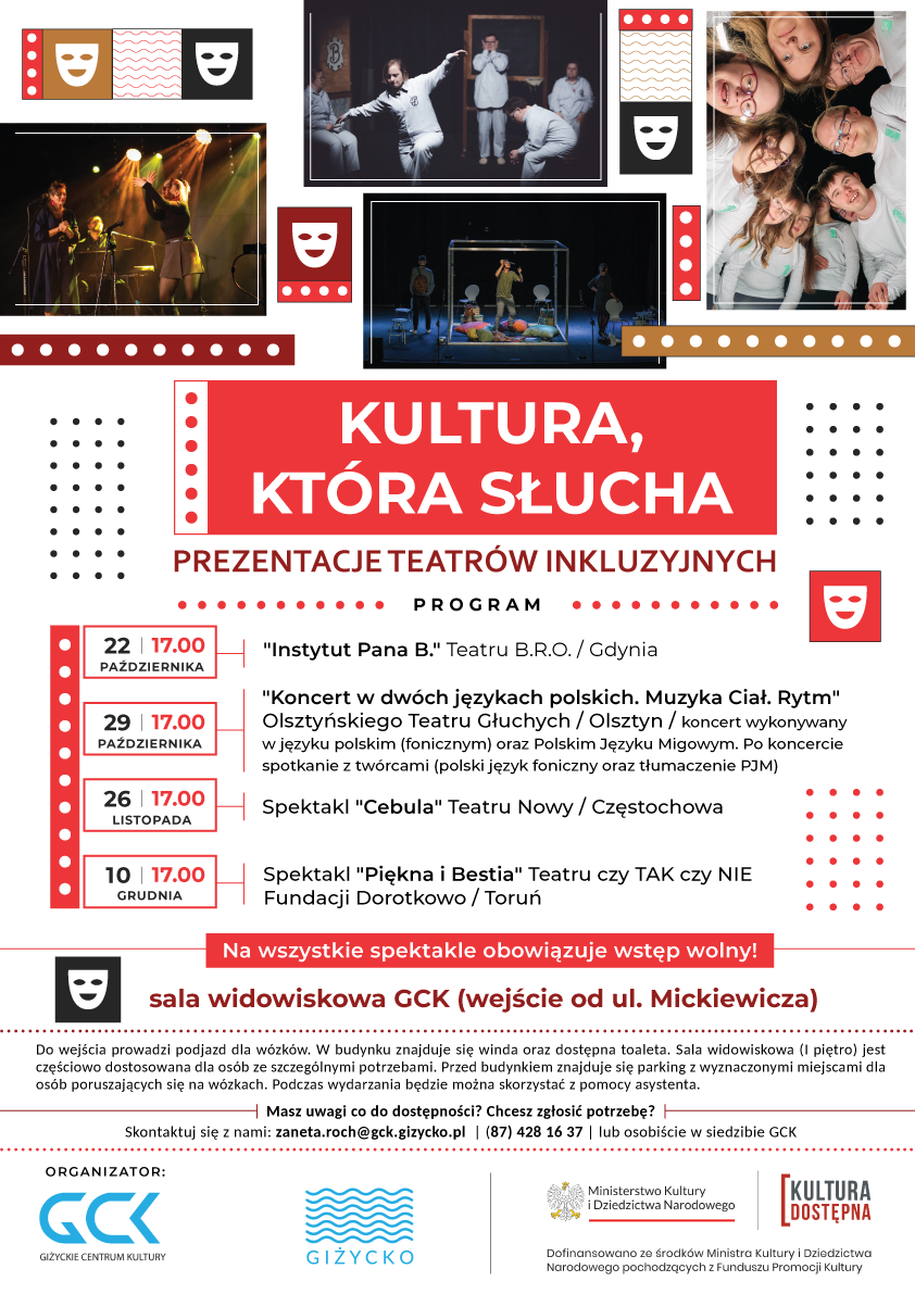 „Kultura, która słucha” – teatr inkluzyjny na scenie Giżyckiego Centrum Kultury