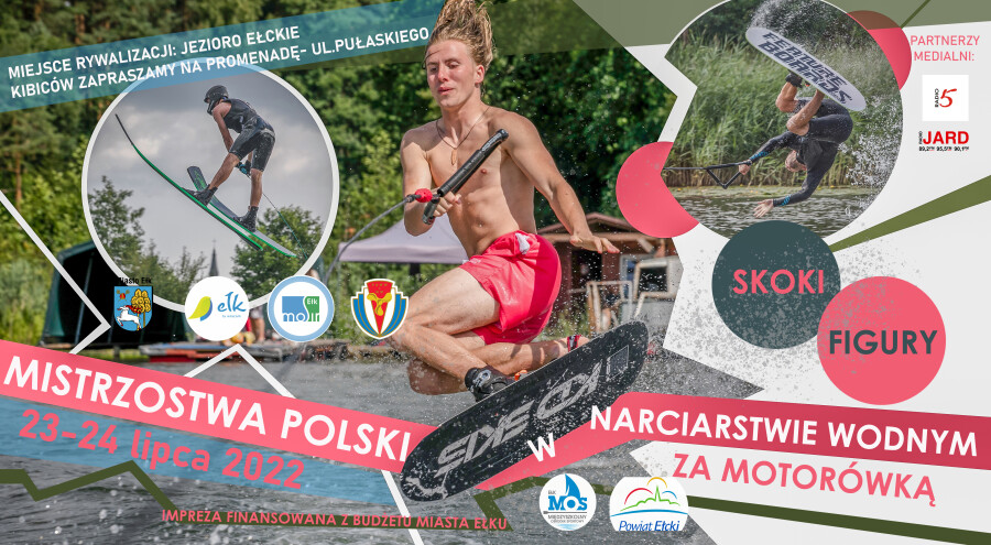 Mistrzostwa Polski w narciarstwie wodnym za motorówką w Ełku