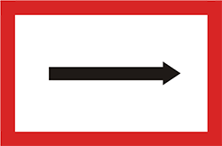 B. 1 - Nakaz ruchu w kierunku wskazanym przez znak