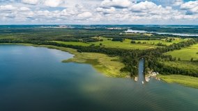 Jezioro Tałty z lotu ptaka